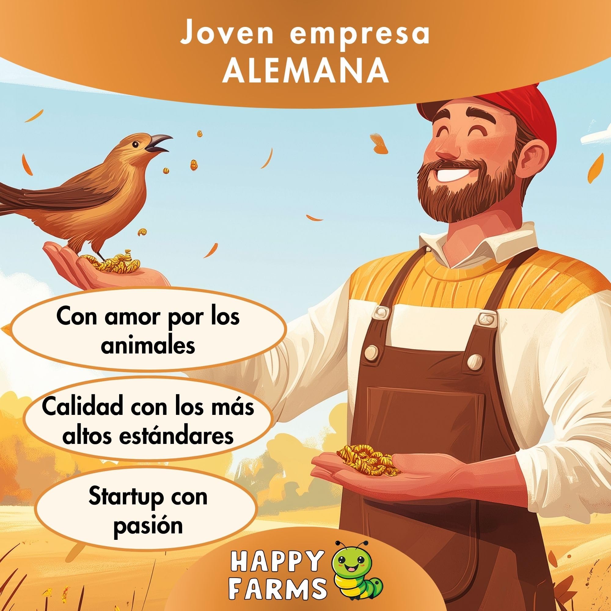 Gusanos de la Harina Deshidratados 10 kg – para Erizos, Pájaros y Gallinas – Ricos en Proteínas