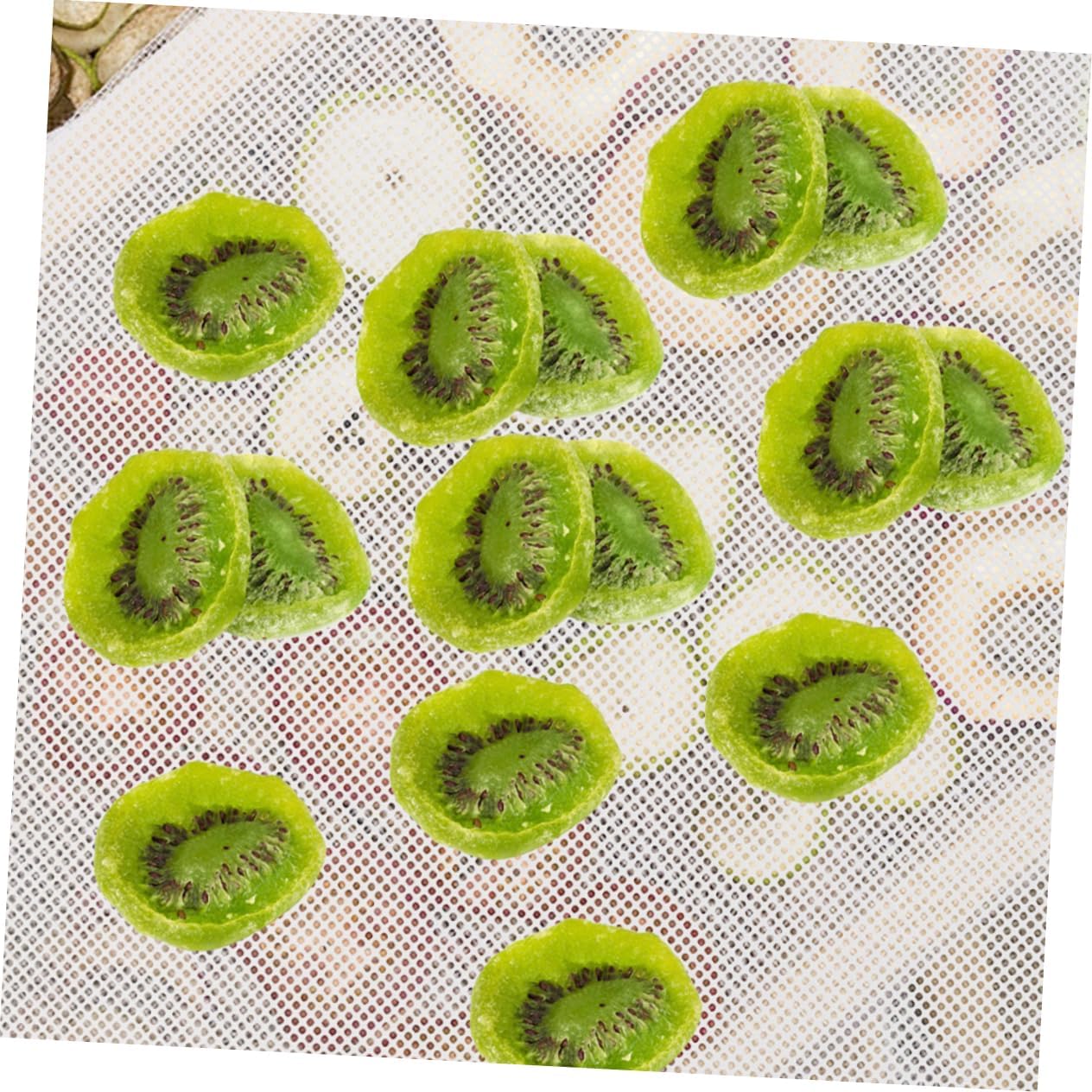 Cabilock 12pcs Non-stick Silicone Dehydrator Sheets for and Vegetable Drying Reusable Food-grade Mats for Home Kitchen Dehydrator Accessories