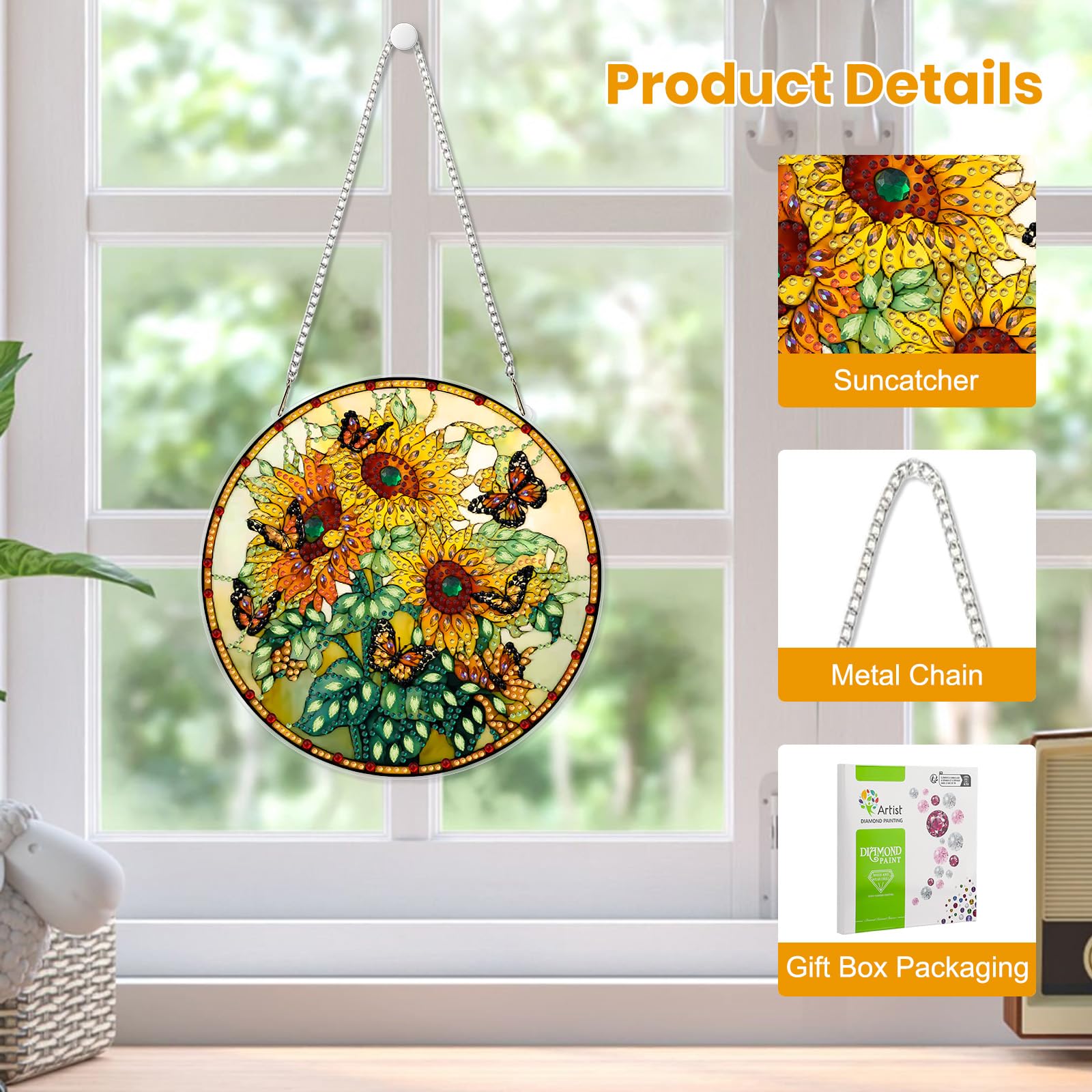 MEIYUDA Hanging Diamond Art Kits Adults Moon, Mushroom Special Shaped MEIYUDA Hanging Diamond Art Kits Adults Moon, Mushroom Special Shaped