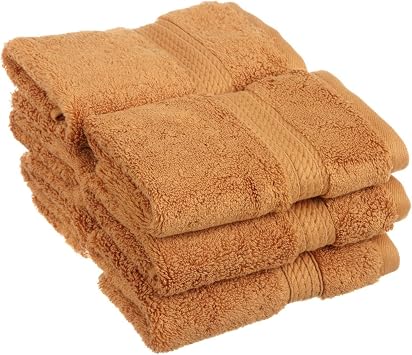 Superior Egyptian Cotton Plush & Absorbent, Face Towel Set of 6, Rust | Quick Dry, Soft Luxury Towel Set, Bath Essentials for Bathroom, Guest Bath, Spa, 2 Piece Face, Madeline Towels
