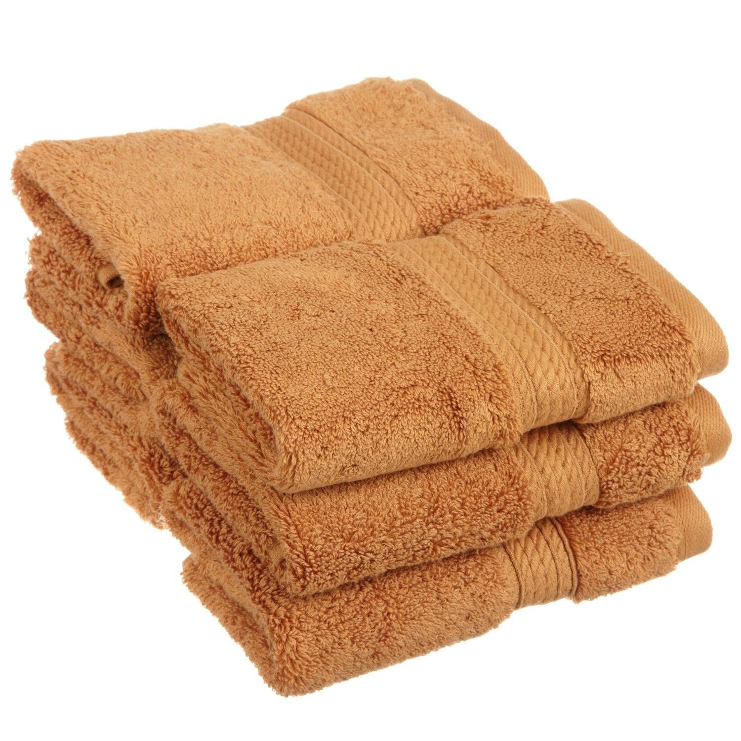 Superior Egyptian Cotton Pile Face Towel/Washcloth Set of 6, Ultra Soft Luxury Towels, Thick Plush Essentials, Absorbent Heavyweight, Guest Bath,