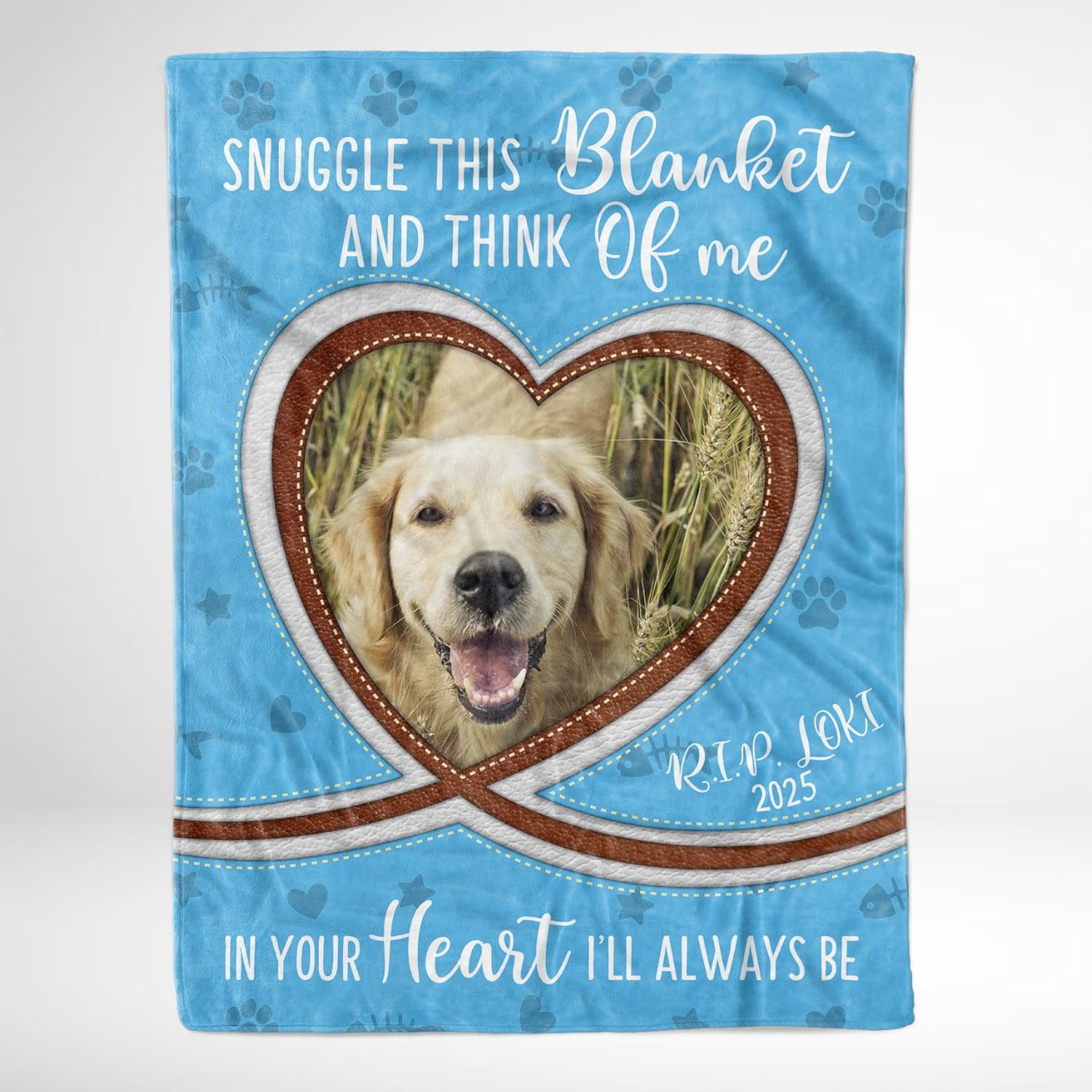 Personalized Pet Memorial Blanket - Passing Dog/Cat Sympathy Throw Blankets, Super Soft Fuzzy Throw Blankets for Couch Sofa Pet in Memory Remembrance Gift, Gifts For Pets Lover, Bereavement Condolence