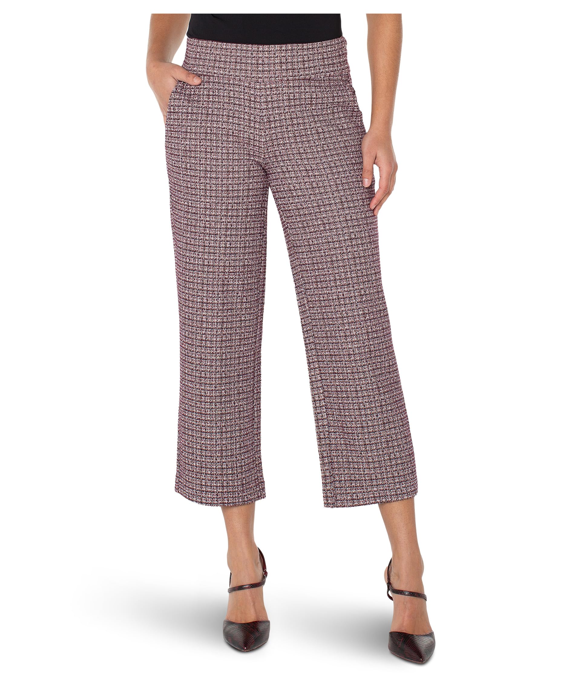 Liverpool Womens Mabel Mid-Rise Pull-on Crop Stovepipe Pants