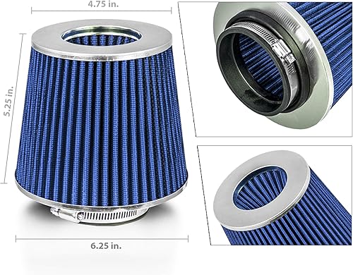 Miniatura 9 de Mortar Reemplazo del filtro de aire automático del mercado de accesorios, clase entusiasta del automóvil, entrada universal de aire frío que golpea