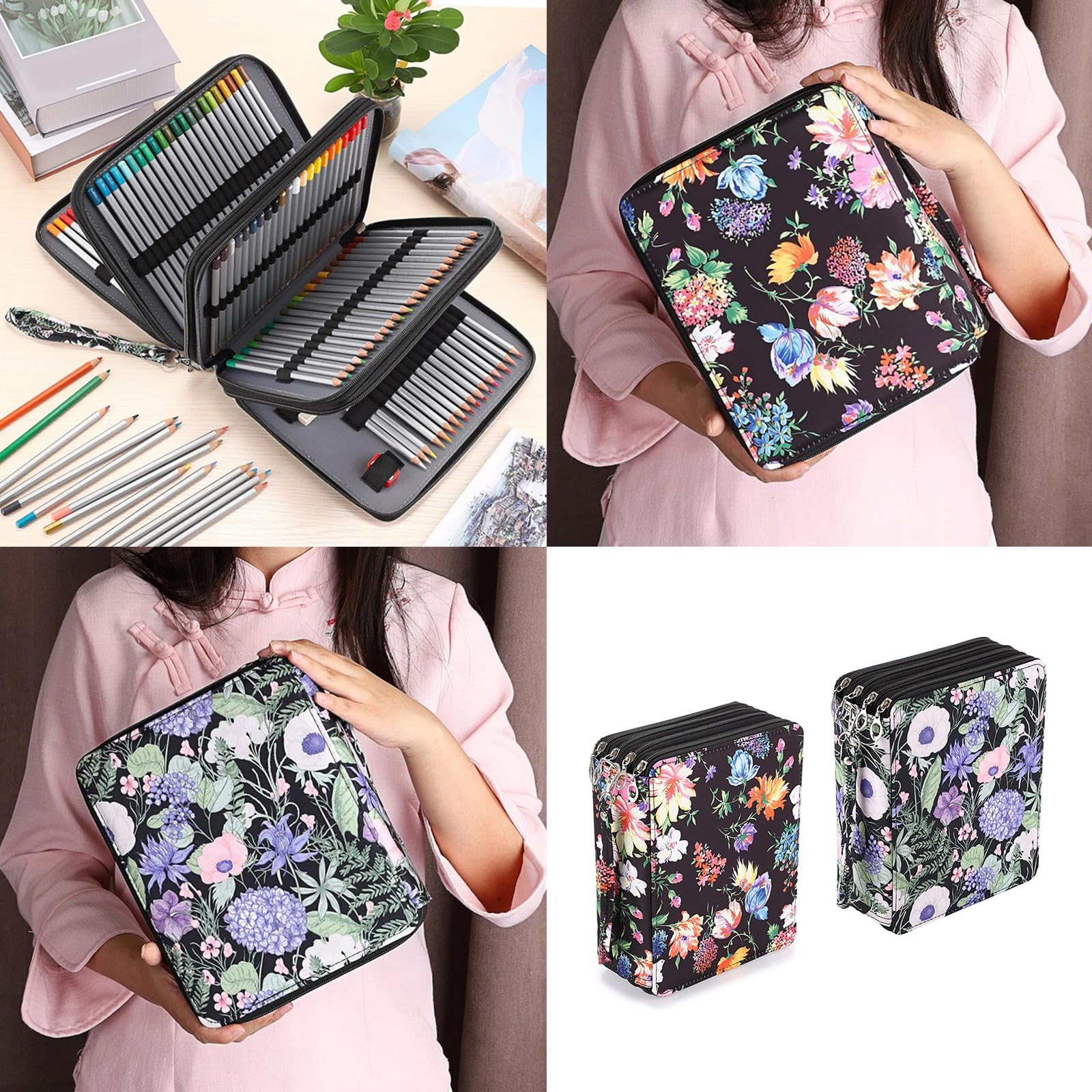 L ' Astuccio per matite Colorate capacità Contiene 168 Slot per matite Colorate, Penne Gel, Organizer per Penne capacità, per Borsa Tela per Studenti e artisti