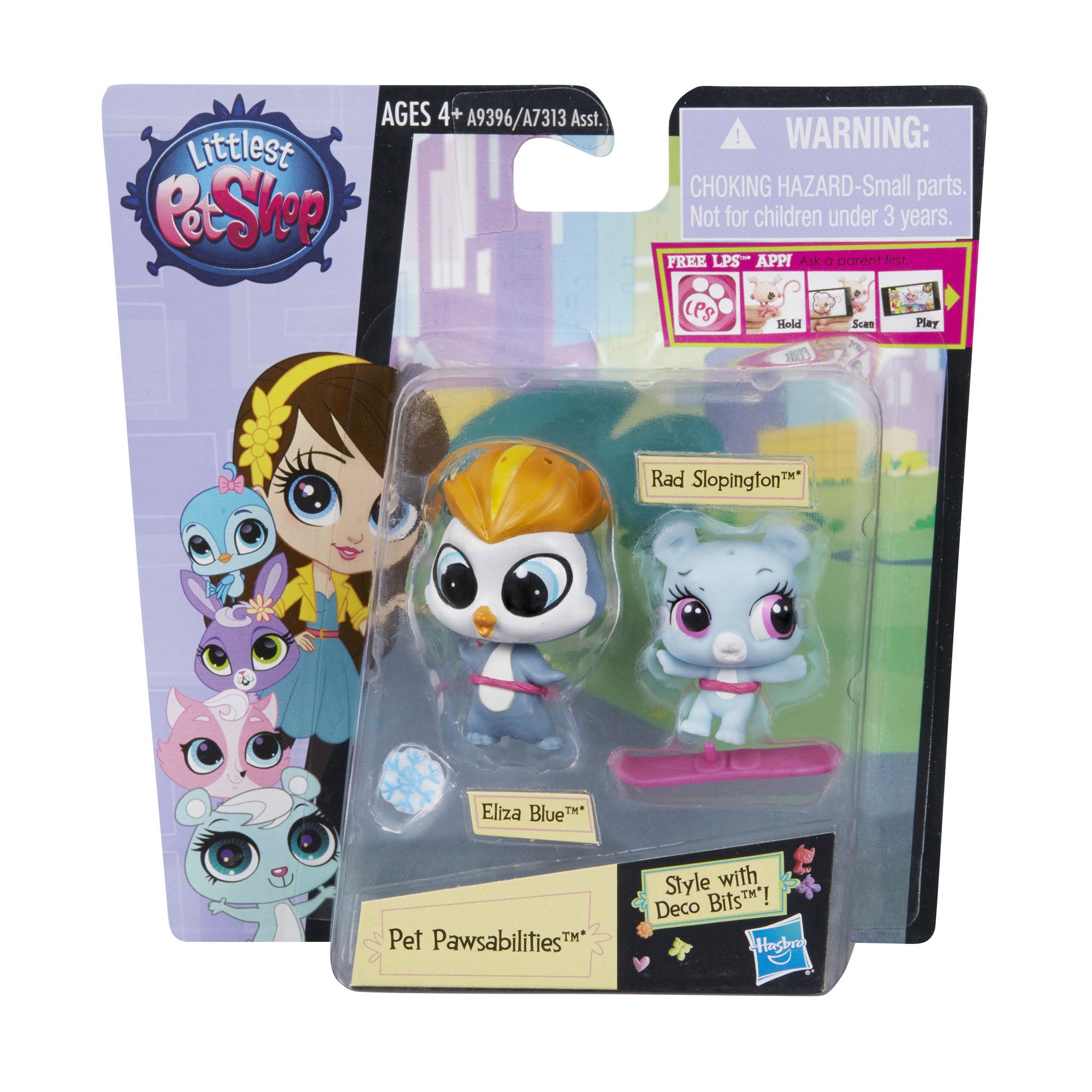 Littlest Pet Shop Prized Pet Pairs Series 1 - Cat & Polar Bear Figure Set - View #3