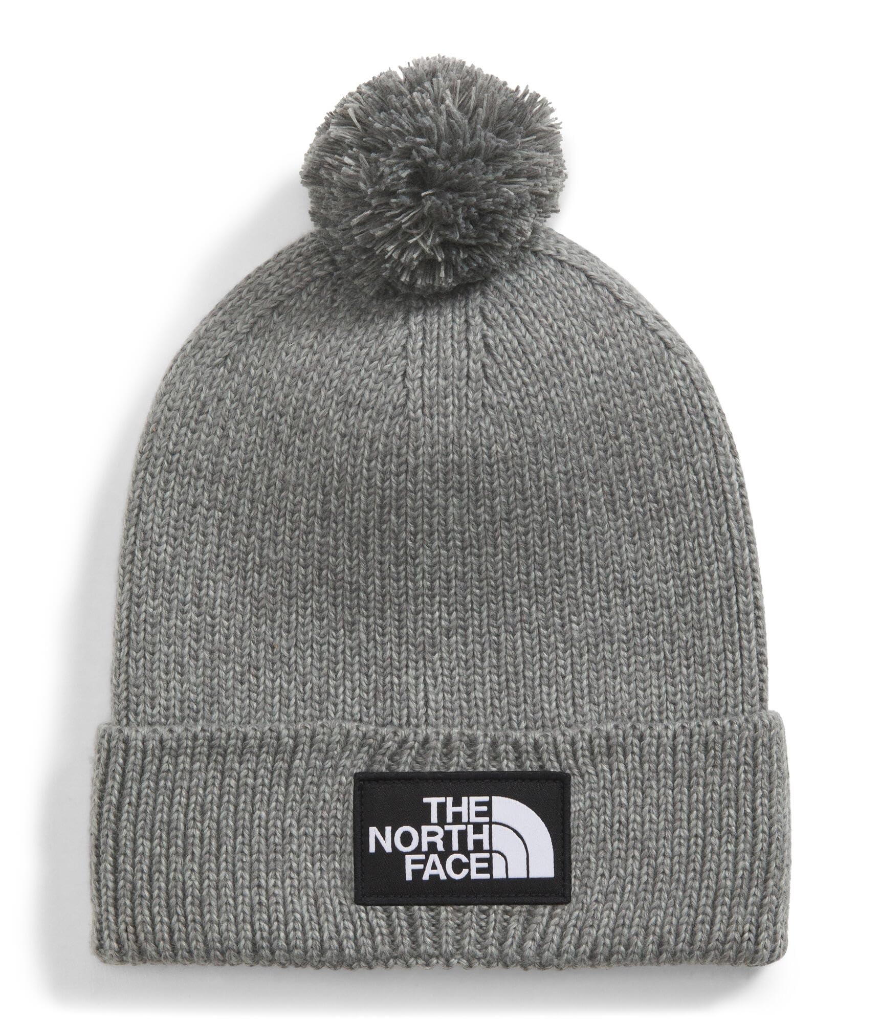 TNF Logo Box Pom Beanie | Classic Fit, Cuffed Winter Hat for Men & Women, Soft Rib Knit F…