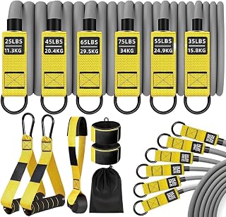 Pull Up Assistance Bands 300lbs - Resistancee Band for Pull Up Bar | Exercise Bands | Non-Slip Heavy-Duty Fitness Equipment with Ankle Straps for Strength Training Muscle Build Hand Strengthening