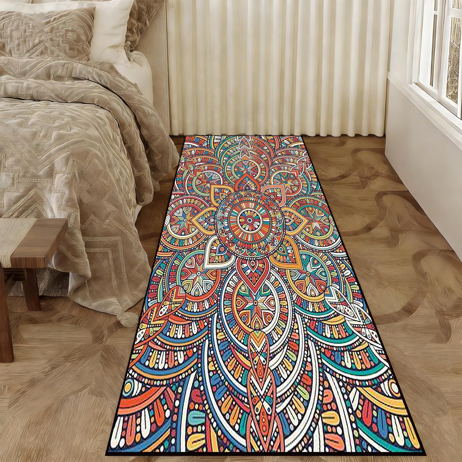 Alfombra de pasillo moderna lavable y resistente para dormitorio y salon 1