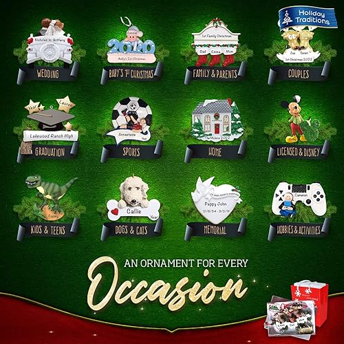 Miniatura 5 de Shih Tzu - Adorno de la primera Navidad de perro 2022  Adornos personalizados para cachorro para árbol de Navidad  Adornos de Navidad de resina para