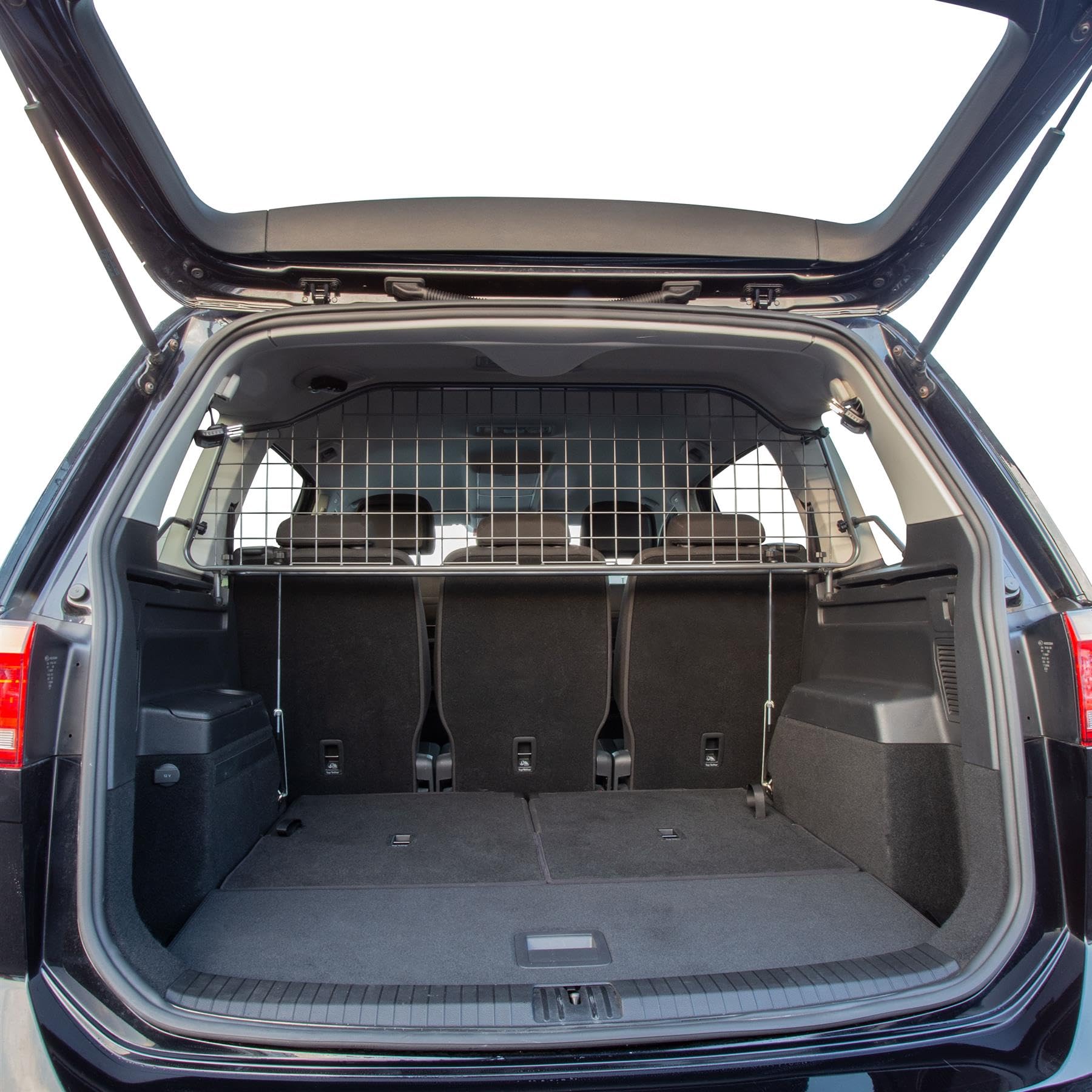 Travall Hundegitter für Volkswagen Touran 2015+, fahrzeugspezifisches Trenngitter für den Kofferraum aus Stahl, passgenau für sicheren Hundetransport