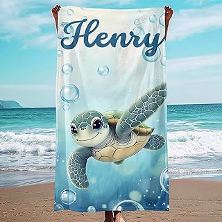 Strandtuch Personalisiert Mit Name Mikrofaser Sandfreie Strandhandtuch Schnelltrocknend Sommer Strand Geschenk Kinder Mädchen Junge (Style 5)