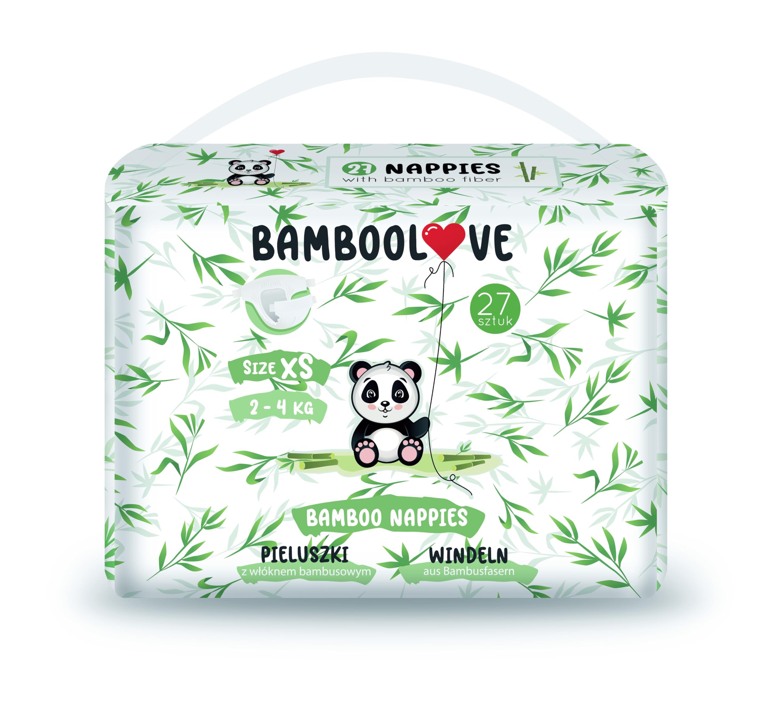 10x 27pcs XS - Pañales desechables de bambú - Fraldas hipoalergénicos y ecológicos para bebés - Sin irritaciones ni rozaduras - Suaves y cómodos - Sin productos químicos - Diapers
