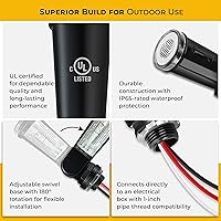 Vista 7 de Touch & Glow Sensor de luz LED fotocélula - Control de iluminación con montaje giratorio - IP65 impermeable - Sensor de luz exterior para LED, CFL