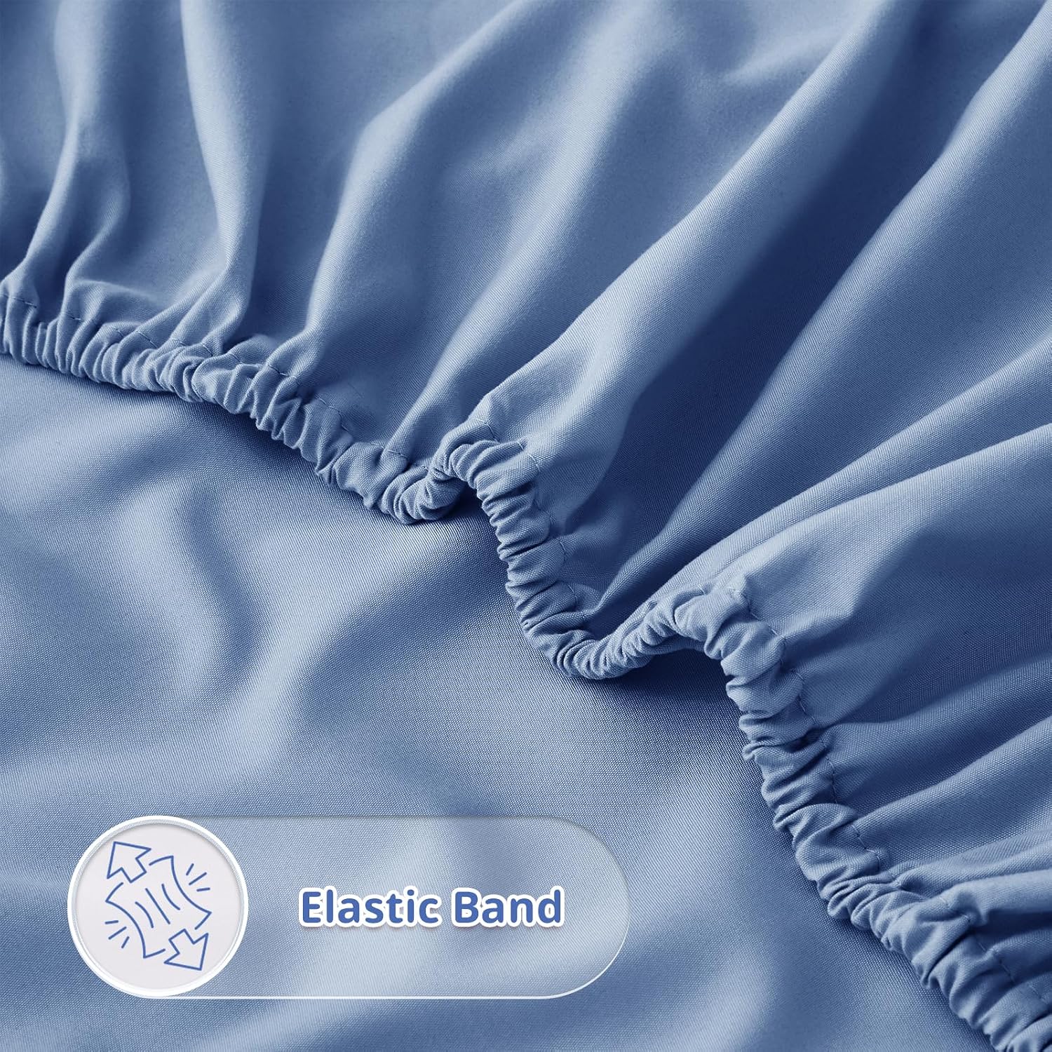 Dusty Blue Toddler Sheets, 3-Piece Blue Sheet Set for Toddler, Soft Microfiber Bed Sheets for Kids Bed, Includes Flat Sheet, Fitted Sheet and Toddler Pillowcase