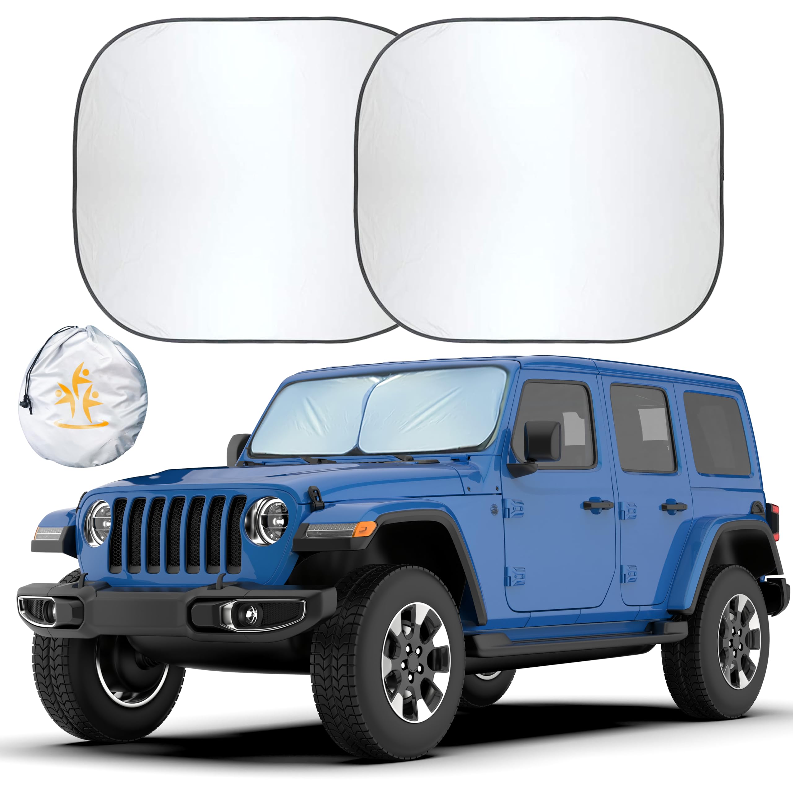 Amazon.com: EcoNour 2-Piece Windshield Sun Shade for Jeep