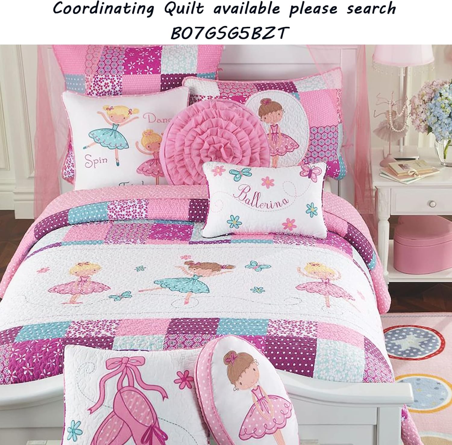 Cozy Line Home Fashions Lace Circle Throw Pillow, Pink Flower Shape Embroidered Print Decorative Pillow (Lace Flower, Decor Pillow - 1 pc)