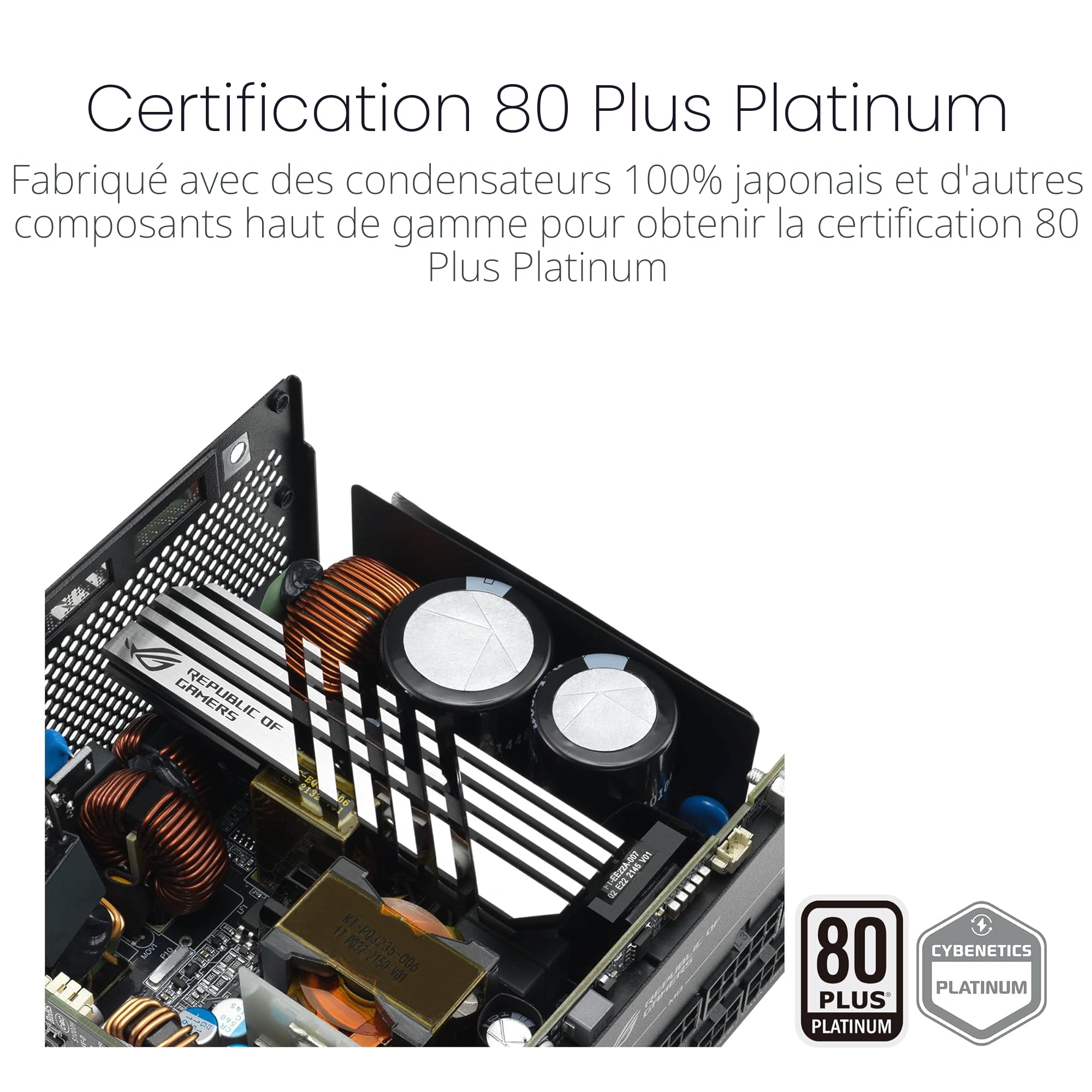 ASUS ROG Loki SFX-L 1000W Platinum – Alimentation entièrement modulable, Platine 80+, Ventilateur PWM ARGB de 120mm, ATX 3.1, PCIe 5.1 Ready, Aura Sync RGB