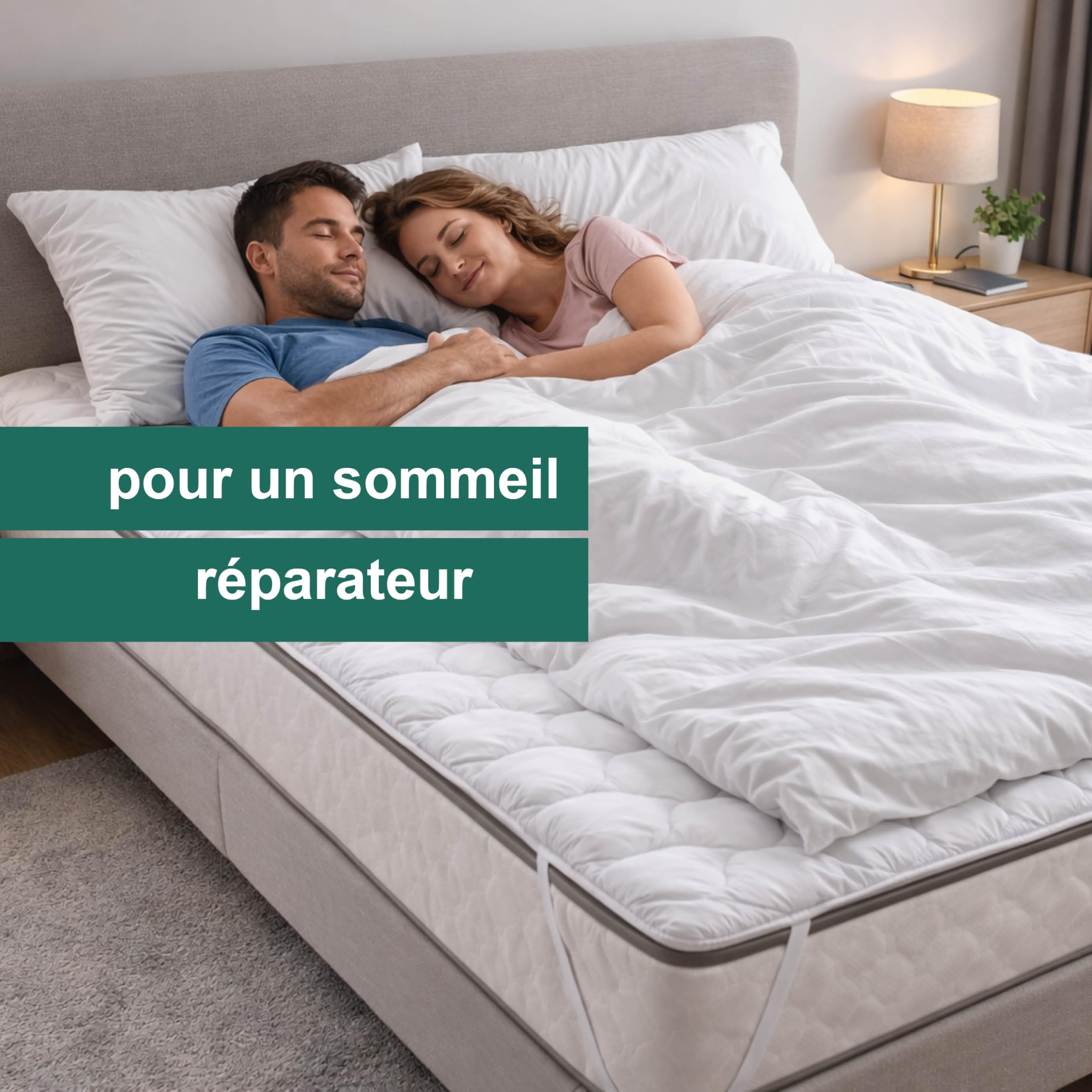 KNERST® Protège-Matelas Matelassé 140x200 – Alèse Respirante – Lavable Jusqu’à 95°C – Surmatelas Doux avec 4 Élastiques – Certifié Ökotex – Protection Matelas
