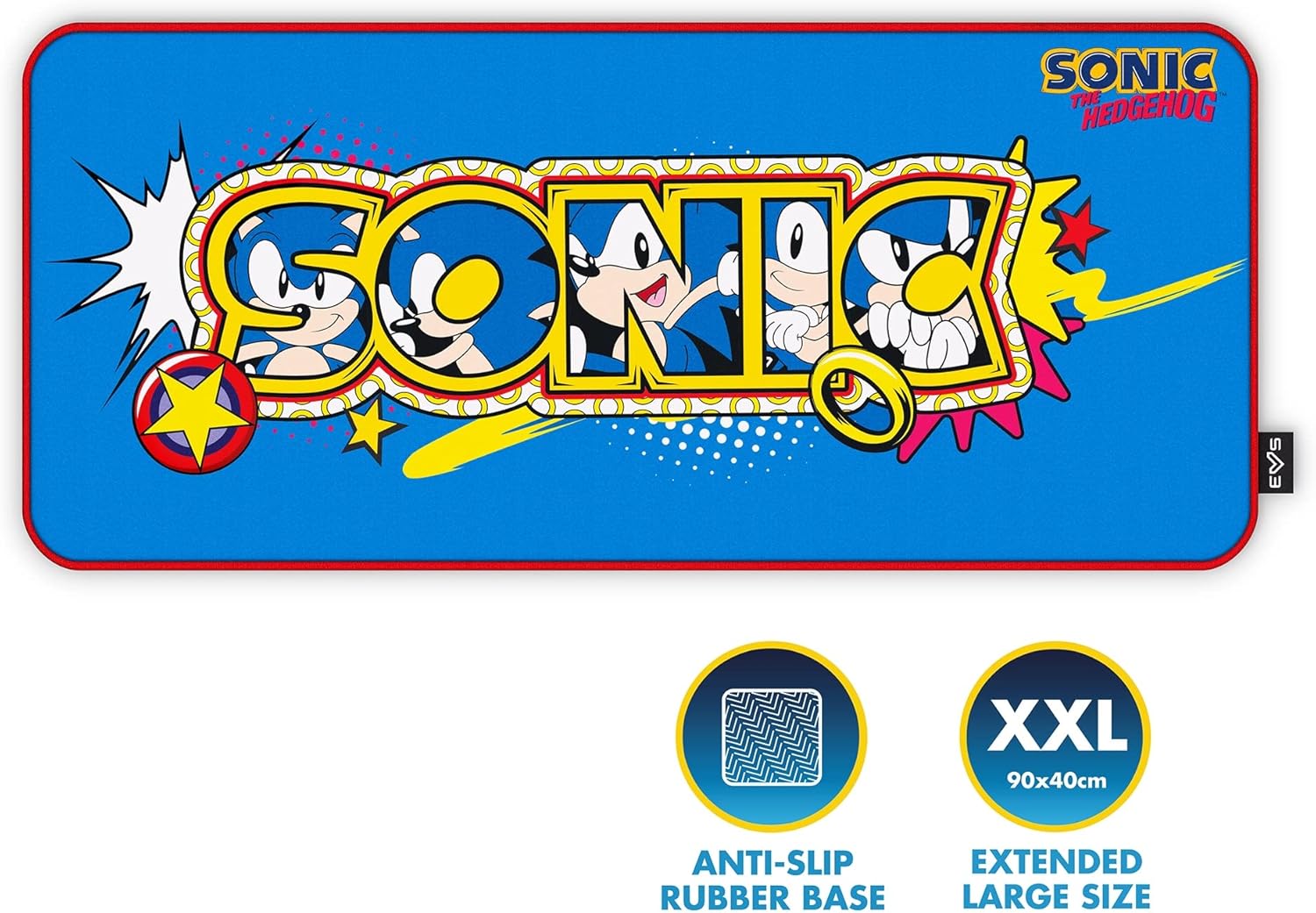 Energy Sistem Sonic Gaming Mat XXL (900 x 400 mm) Blue Rubber Mouse Pad