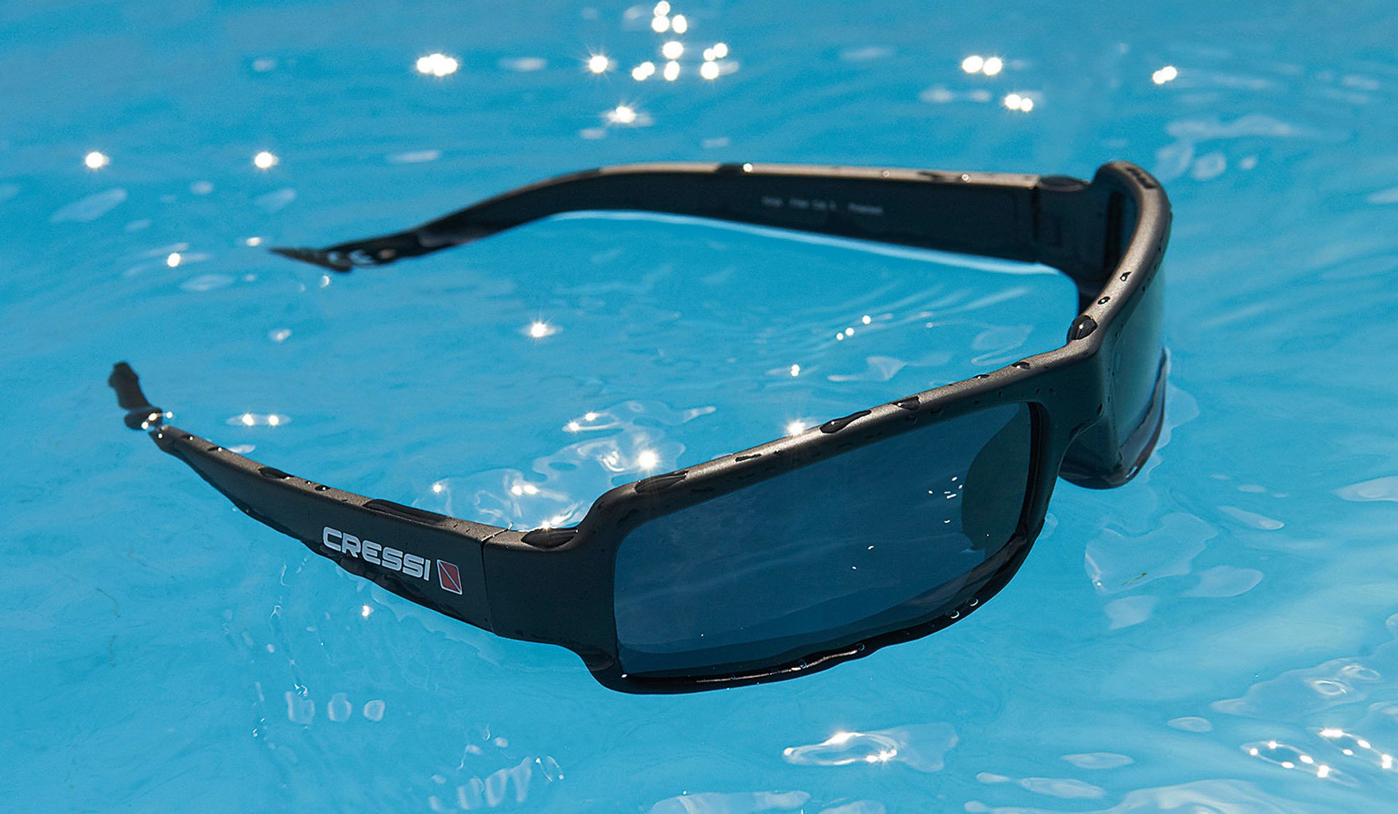 Cressi Ninja Floating Polarized Square Sunglasses, Blue (Blue Mirrored Lens), None