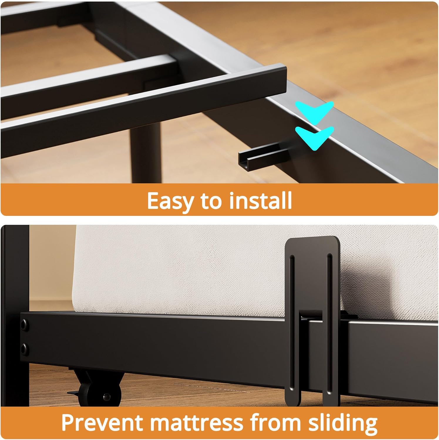 LIKIMIO Daybed with Trundle, Metal Twin Bed Frame with Charging Station & Storage Headboard, Sturdy Noise-Free Day Bed for Bedroom, Guest Room, Living Room