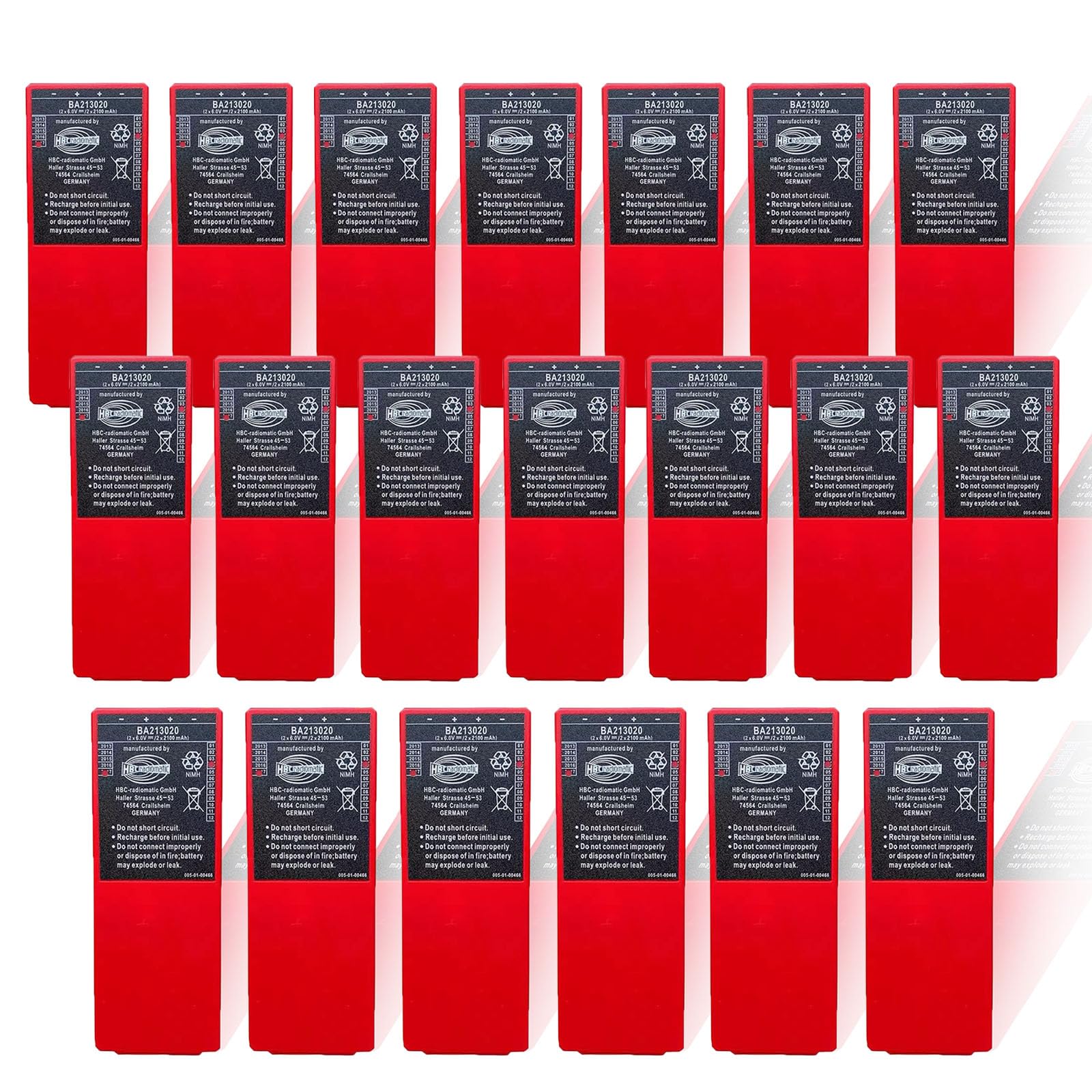 20pcs - Rechargeable BA213020 6V Ni-Mh Battery 2100mAh HBC Radiomatic Battery BA213020 BA214061 FUB10AA for HBC Crane Remote