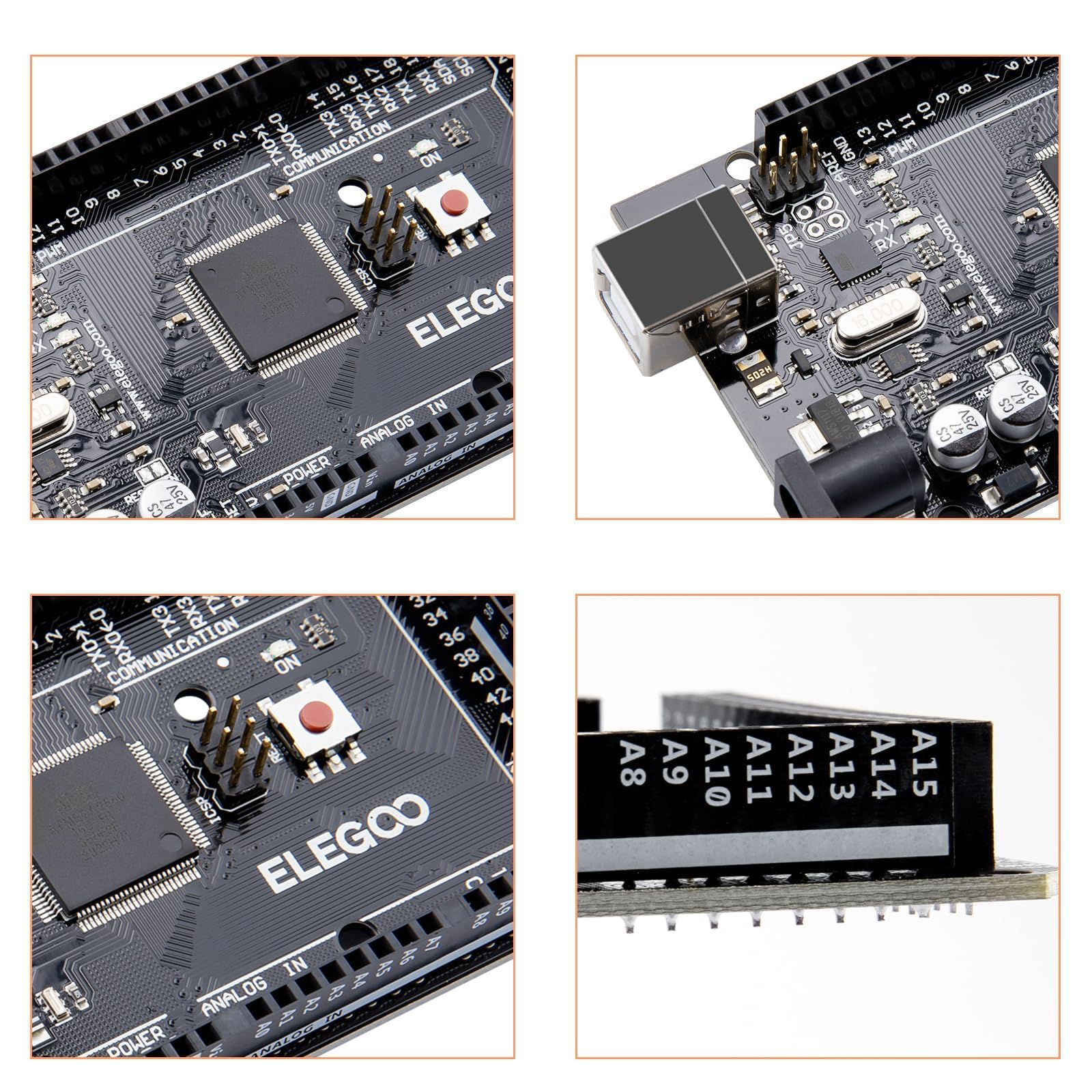 ELEGOO Mega R3 mikrokontroler z kablem USB, kompatybilny z Arduino IDE