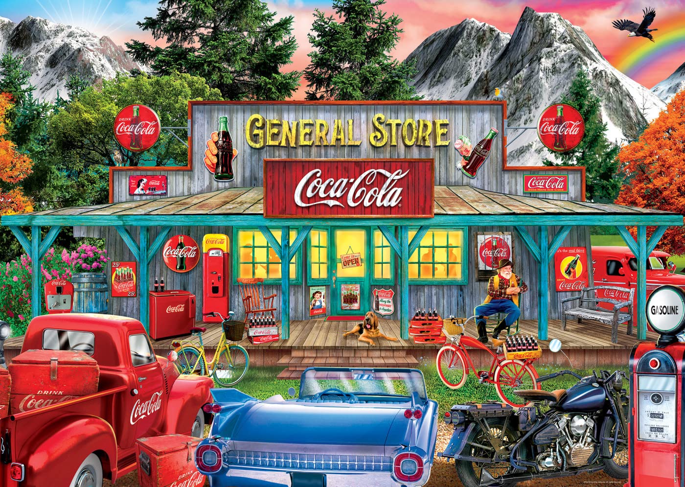 MasterPieces Coca-Cola General Store - Rompecabezas de 3000 piezas, 32 x 45 pulgadas, acabado mate, ecológico, adultos y familias