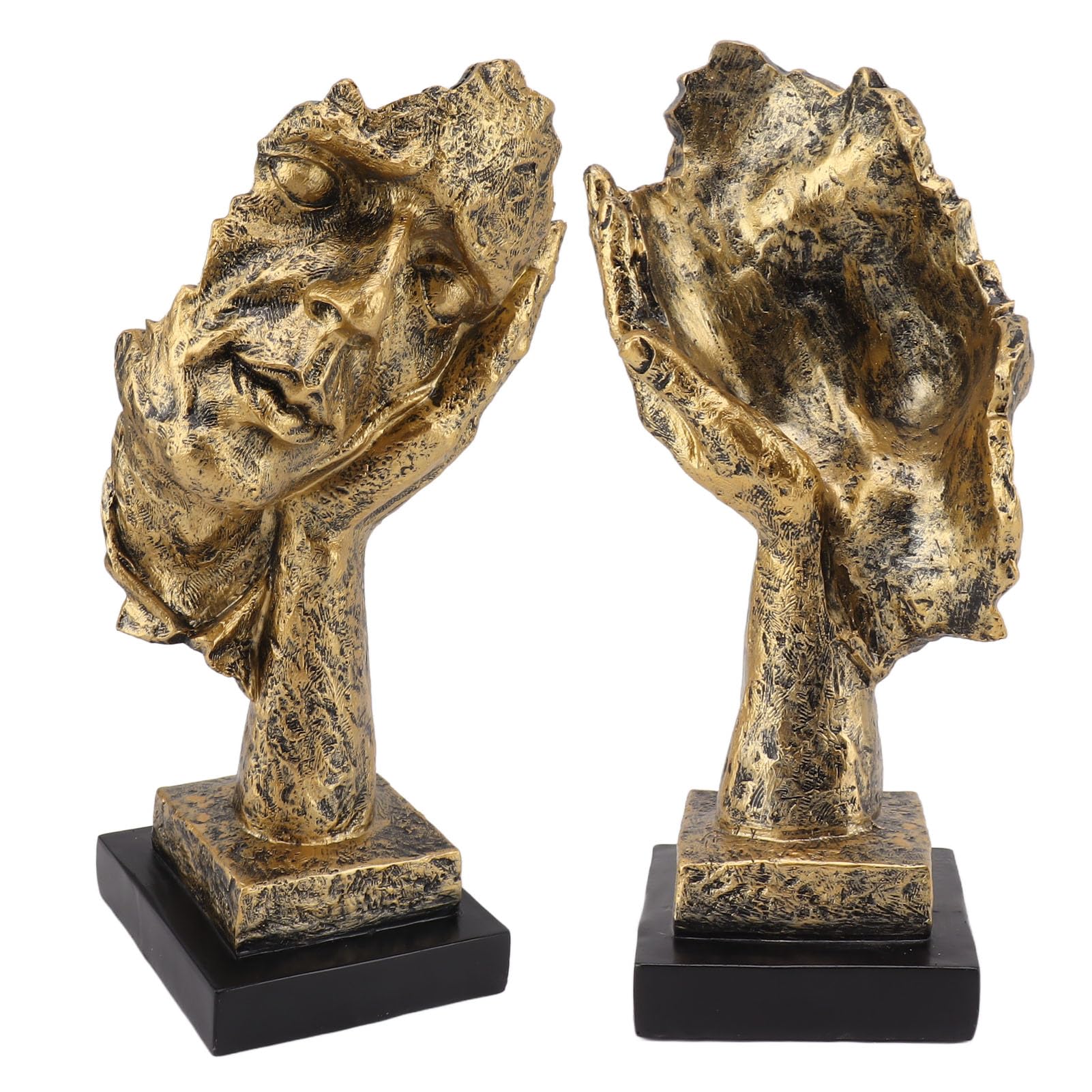 Statua astratta per decorazioni per la casa, materiale in resina premium, scultura artistica fatta a mano, statuetta del pensatore silenzioso per scrivania da ufficio,