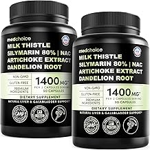 Milk Thistle Supplement w/ NAC, Artichoke & Dandelion – Liver Support Supplement & Gallbladder Supplements in One – Liver Detox – Milk Thistle & Liver Care Supplements – 90 Vegan Capsules, (Pack of 2)