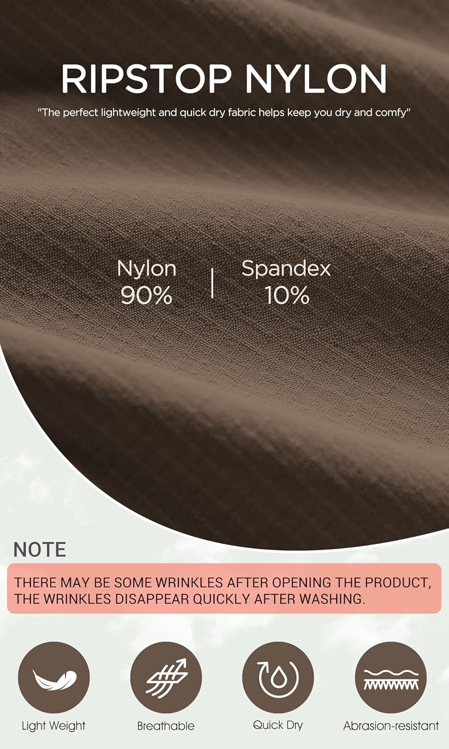 ODODOS Stretch Woven Relaxed Shorts for Women Elastic High Waist Summer Lightweight Casual Shorts with Pockets - Image 6