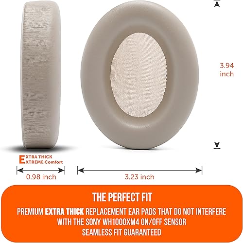 Miniatura 4 de WC Wicked Cushion - Almohadillas extra gruesas para auriculares Sony WH1000XM4, cojines de piel sintética suave, espuma viscoelástica de aislamiento