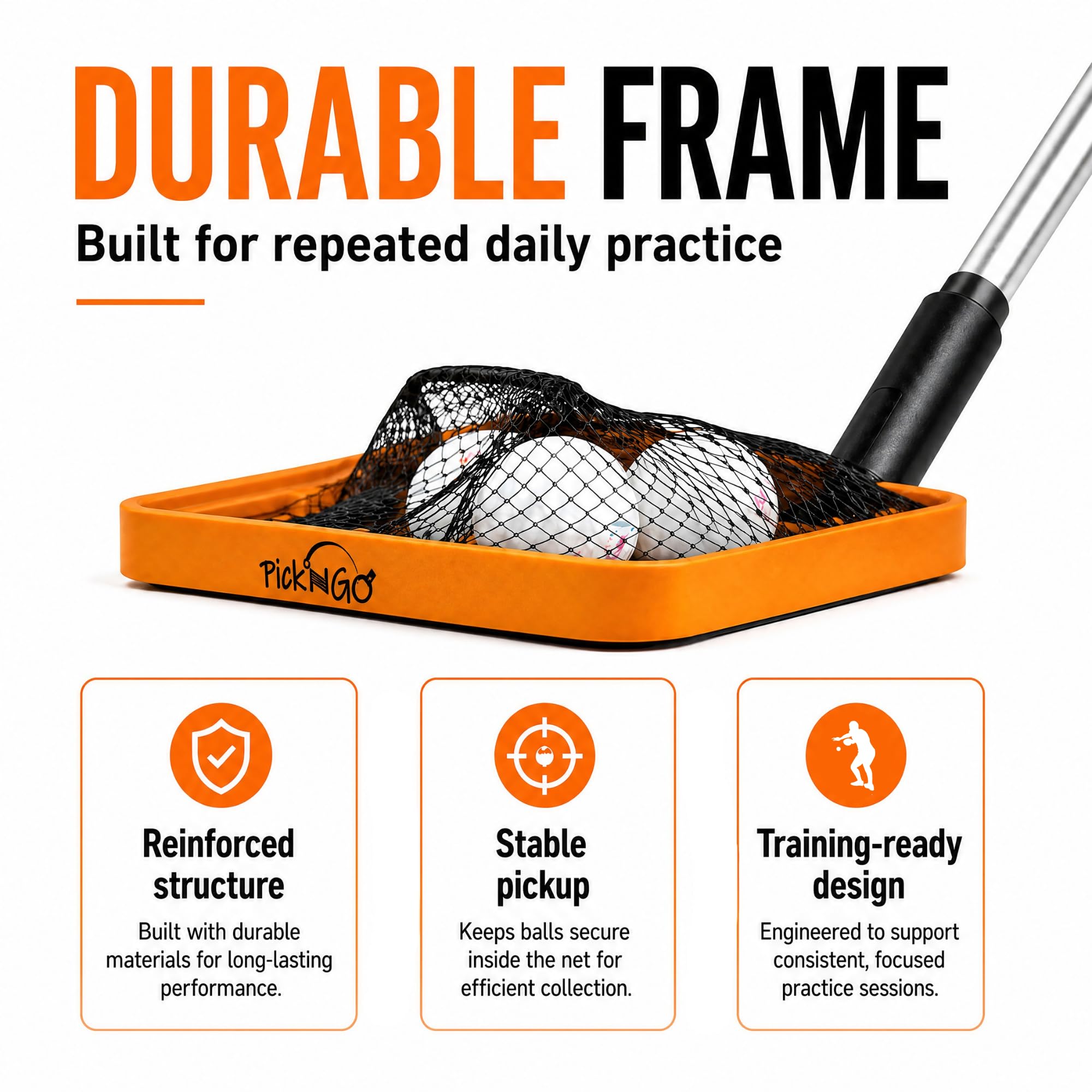Pick 'N GO Outil de récupération Rapide et Efficace pour Le Tennis de Table et Le ping-Pong - Accessoire de Tennis de Table sûr et Facile à Utiliser pour Les Joueurs et Les entraîneurs