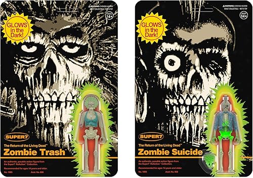 Miniatura 7 de Super7 Return of The Living Dead Zombie Trash (Monster Glow) - Figura de acción de El regreso de los muertos vivientes de 3.75 pulgadas,