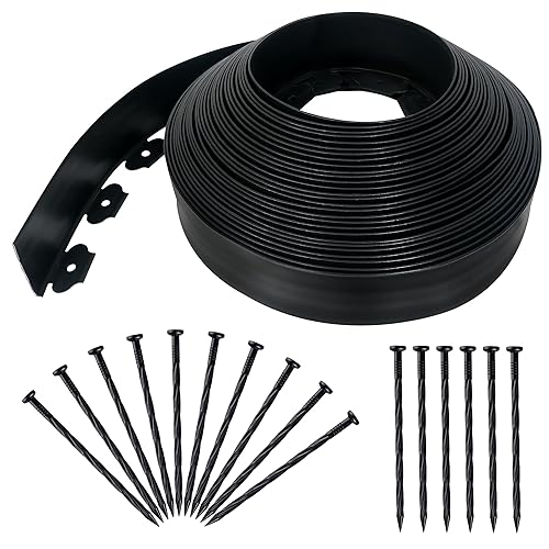 3.15" x 100' No Dig Landscape Edging, Flexible Garden Edging