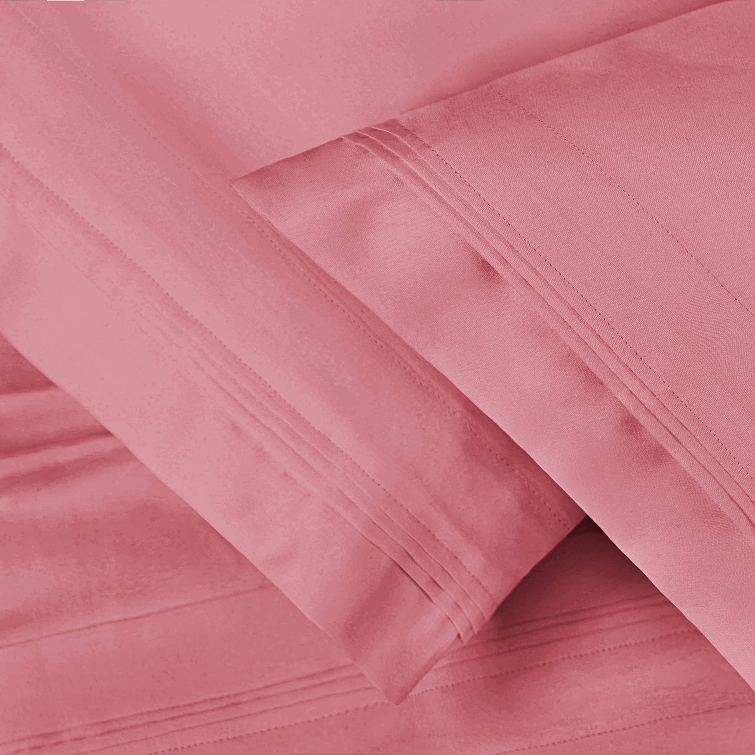 Superior Egyptian Cotton Solid Pillowcases King Blush 2-Piece Set