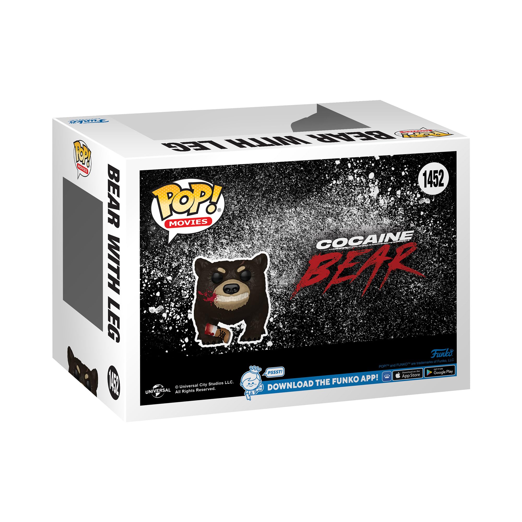Funko Pop! Movies: Cocaine Bear - Niedźwiedź z nogą - krwawy - Winylowa figurka kolekcjonerska - Pomysł na prezent - Oficjalne towary handlowe - Zabawka dla dzieci i dorosłych - Fani filmów