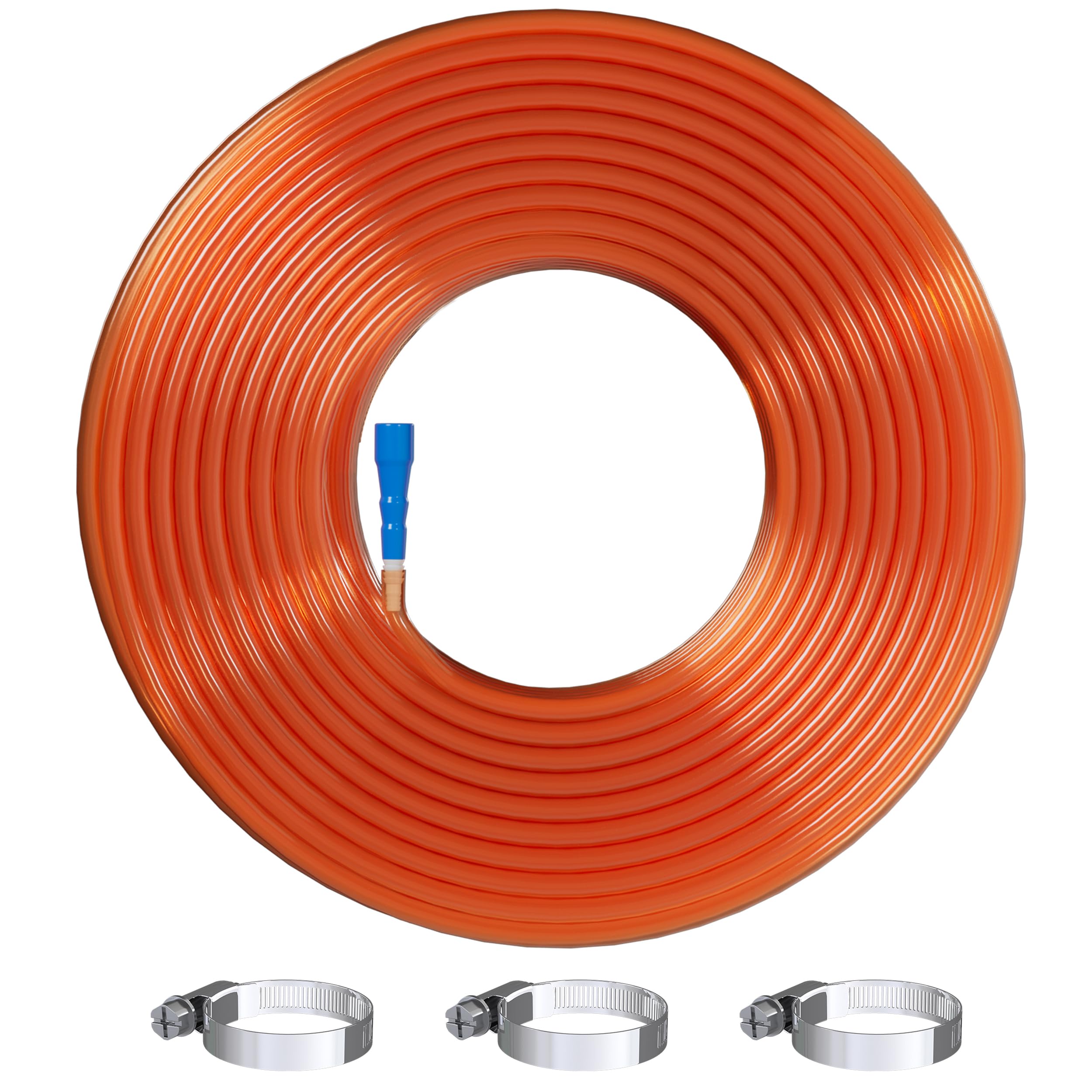 ORILEY 50Mtr 0.75 Inch Non-Braided Water Pipe with Hose Connector/Jointer/Nozzle & Clamps Lightweight Flexible Gardening Cleaning Outdoor-Indoor Use (164 feet, Orange) (B0C1KCTLTG) Amazon Price History, Amazon Price Tracker