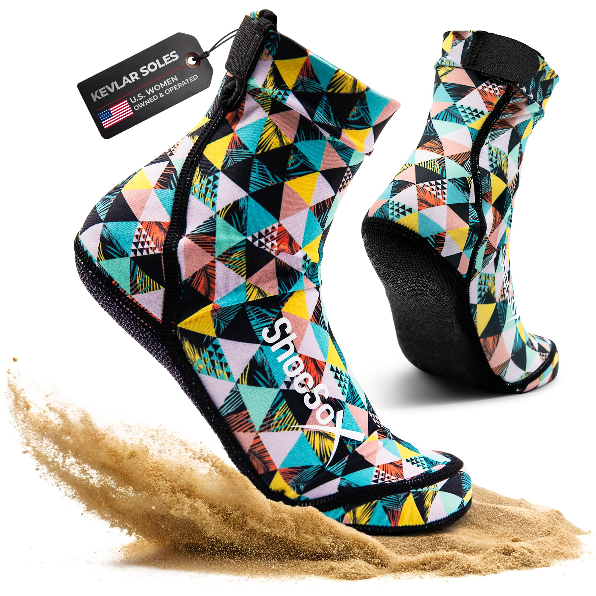 ShocSox Beach Volleyball Socks and Sand Soccer Socks with Kevlar Soles Longest Lasting Beach Socks