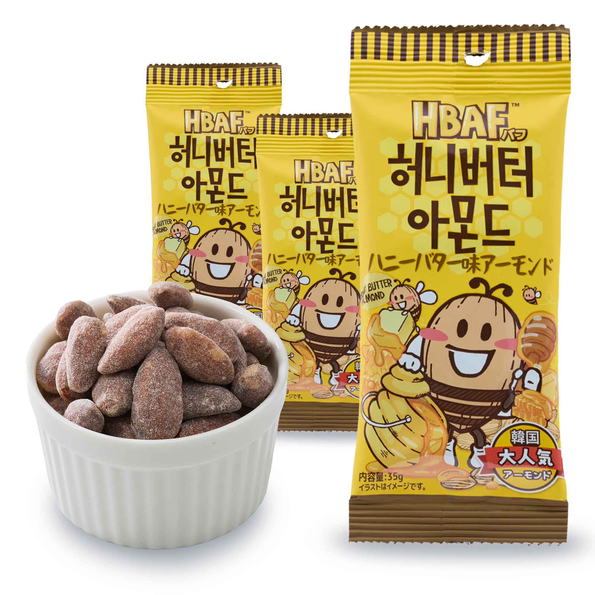 Amazon | [ HBAF 公式 ] ハニーバターアーモンド | アーモンド 韓国お