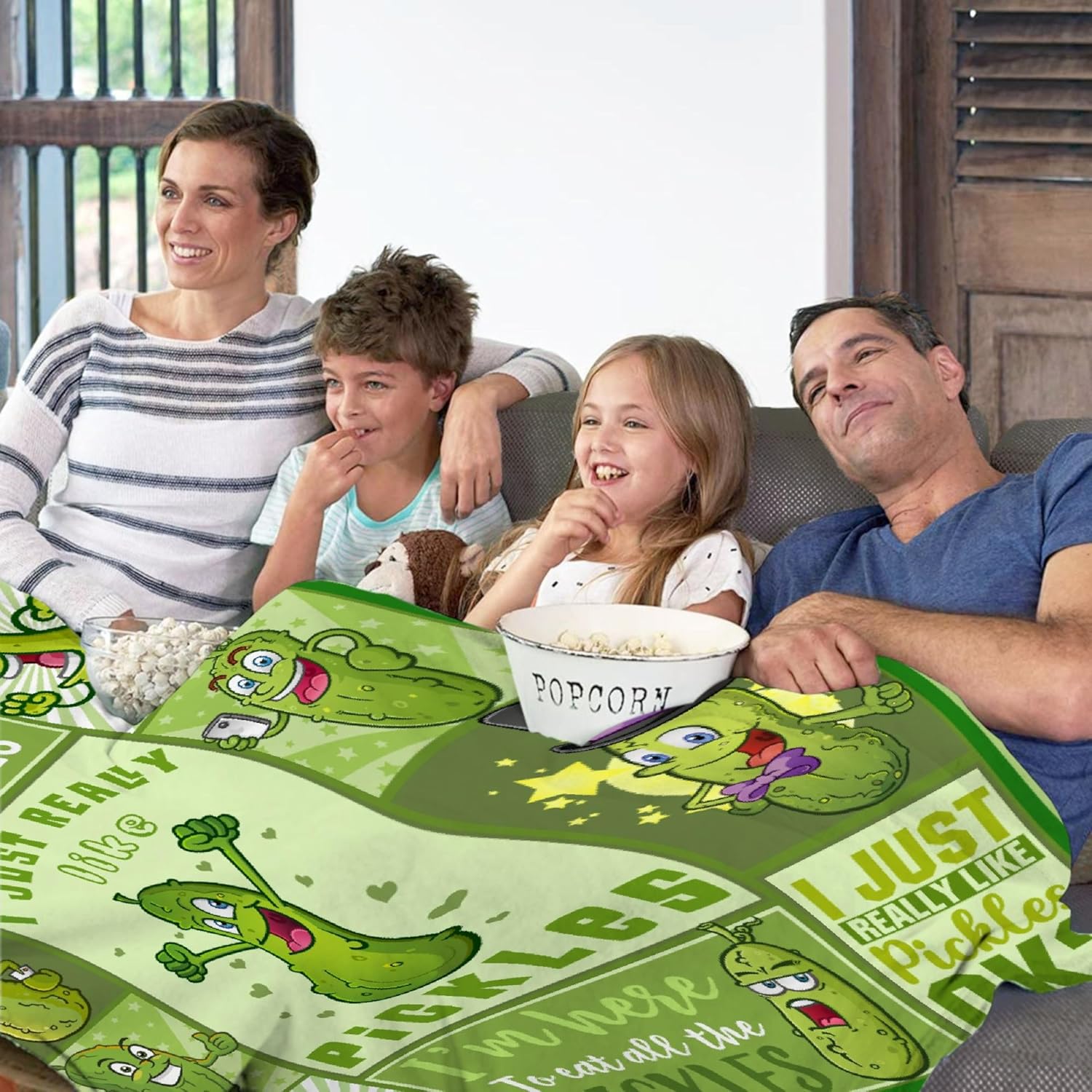 Pickle Blanket for Pickles Lover Funny Pickle Gifts Blanket for Girl Women Adult Teen I Just Really Like Pickles Soft Flannel Blanket for Sofa Bed Camping Travel Home Decor,40"x50"for Kids/Baby - Image 5