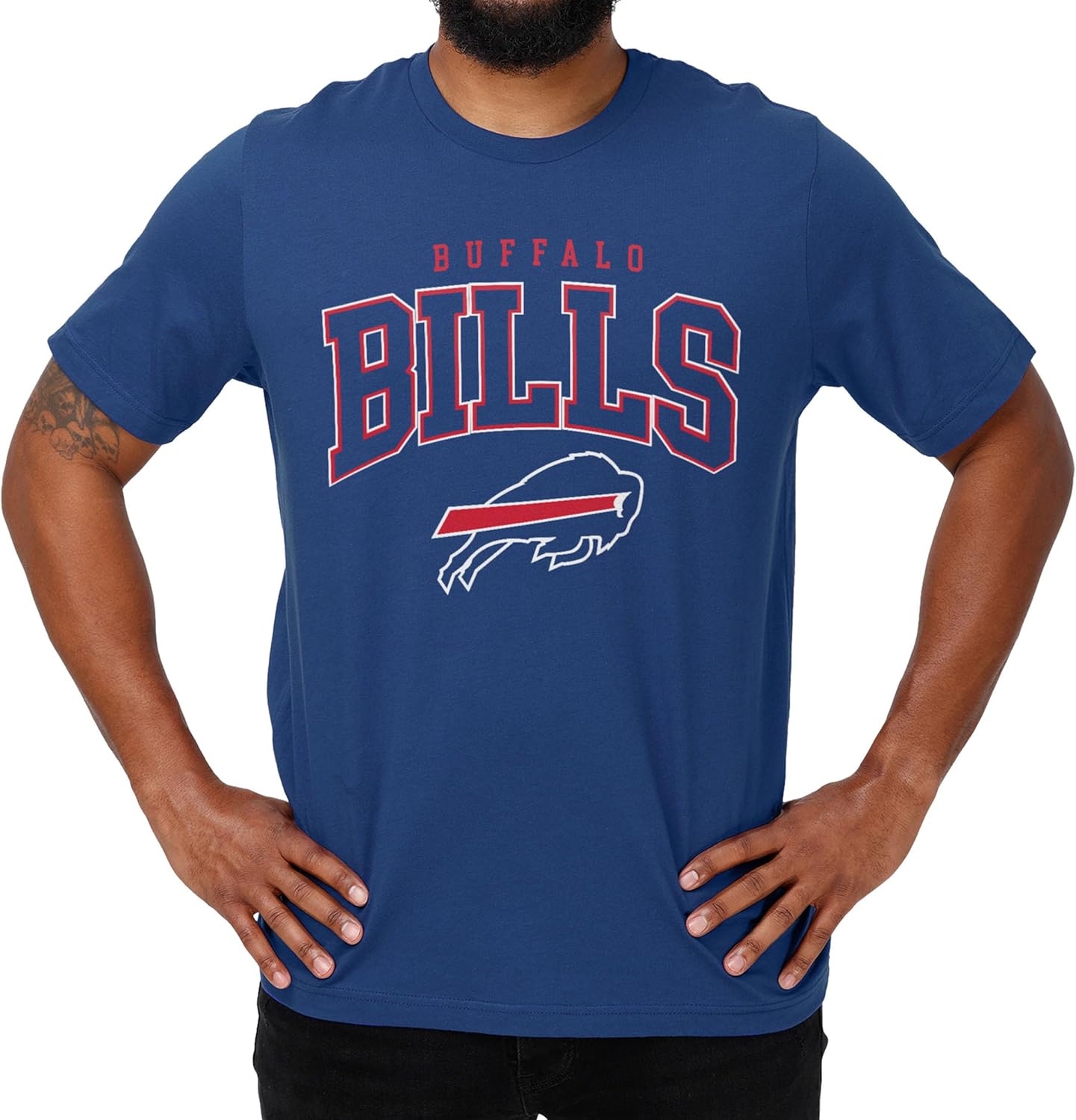 FOCO NFL Unisex-Adult NFL Team Logo Classic Arched Logo Shirt Short Sleeve T-Shirt