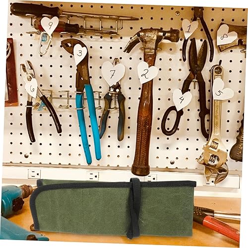 Miniatura 6 de DOITOOL Bolsa de herramientas de lona, organizador de rollo, llave de lona, bolsa de herramientas enrollable para carpintería, bolsa organizadora de