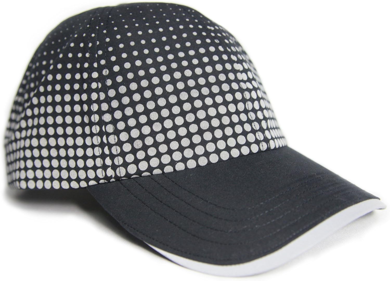 Black Reflective Running Hat Design for High Visibility Safety Running at Night Women Men Athletic Hat