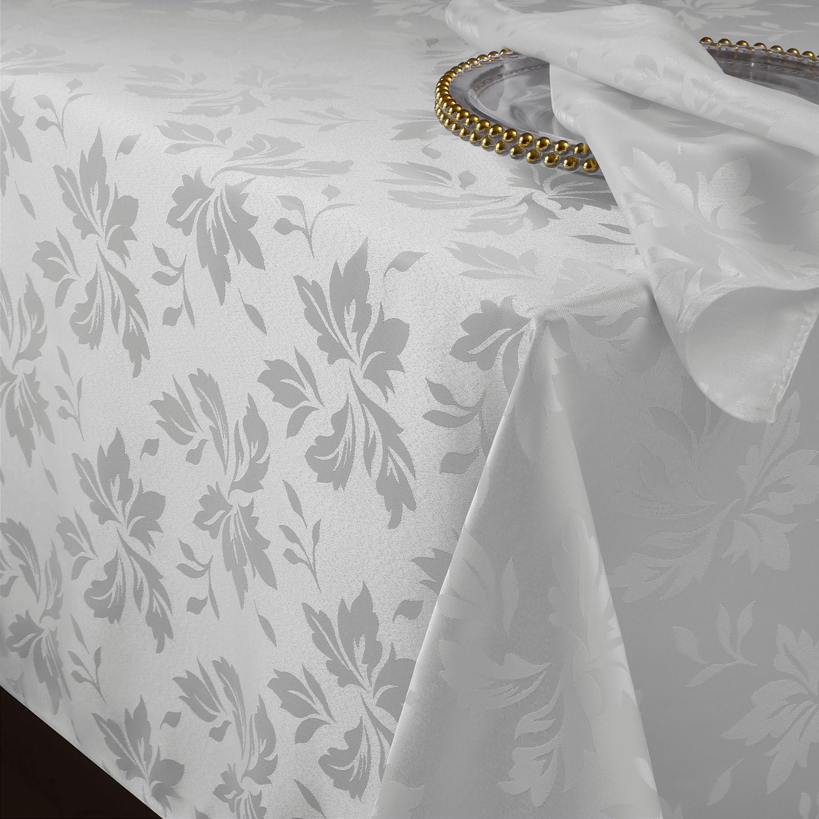 Hiser Tovaglia Rettangolare Antimacchia Corona – Impermeabile, Per Interno/esterno, 60x60 Cm, Reversibile - 2