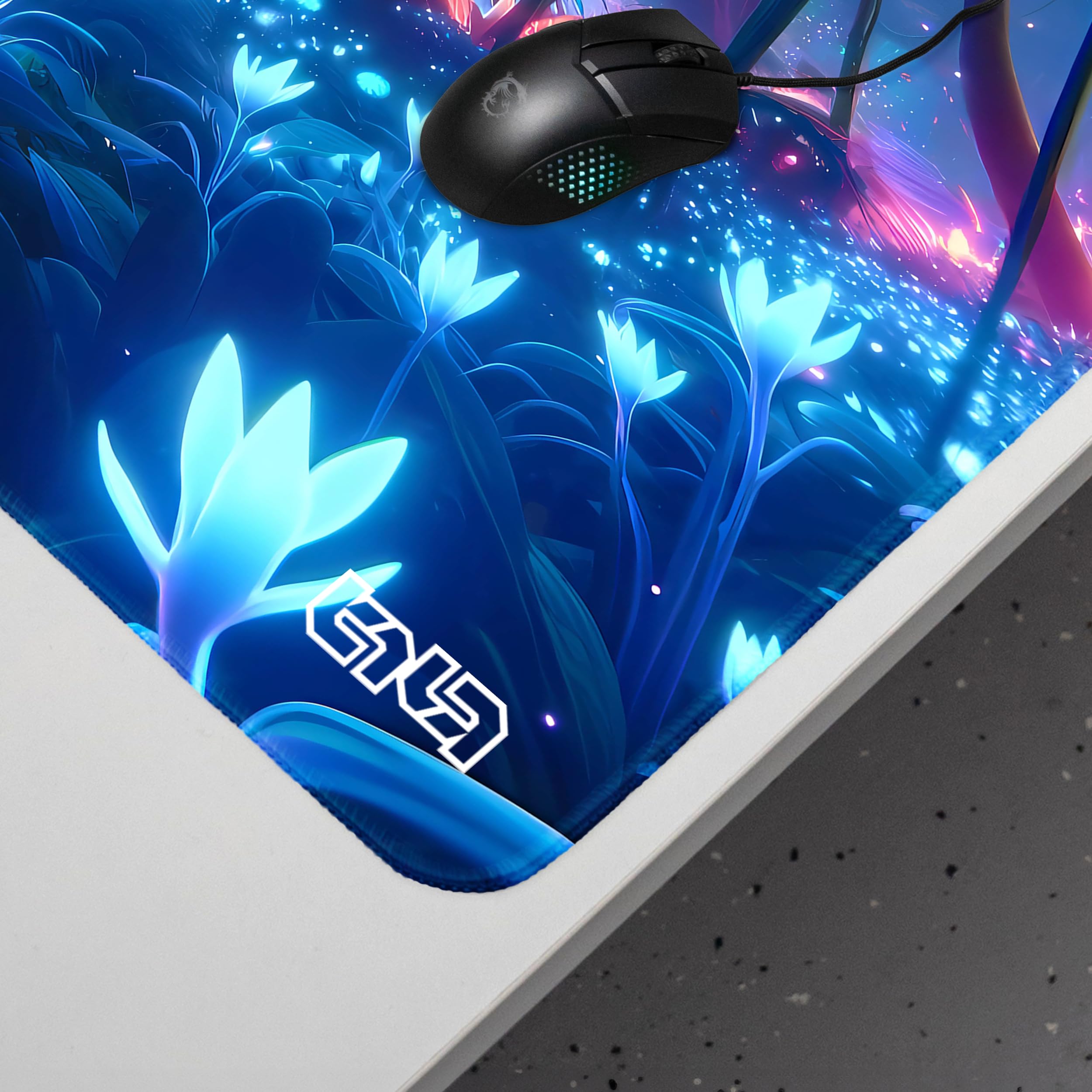 Tilt Tappetino Mouse XXL 100x50 cm | Antiscivolo Sottomano Scrivania | Impermeabile Tappetino Mouse Gaming | Accessori Scrivania Ufficio e PC | Tappetino Scrivania Grande (Cosmic Forest)