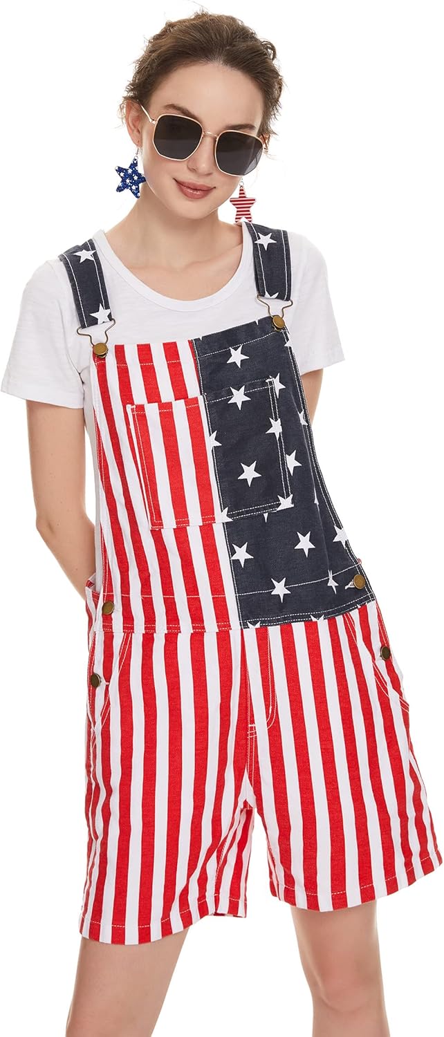 OeyFnbmO Bib Overalls for Women Fashion Shorts Jumpsuits Festival Outfits Coveralls - Image 3