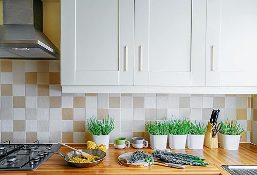 Miniatura 7 de Ravinte Paquete de 25 manijas cuadradas sólidas de 5 pulgadas para gabinetes de cocina, tiradores de níquel cepillado, tiradores de cajón, manijas