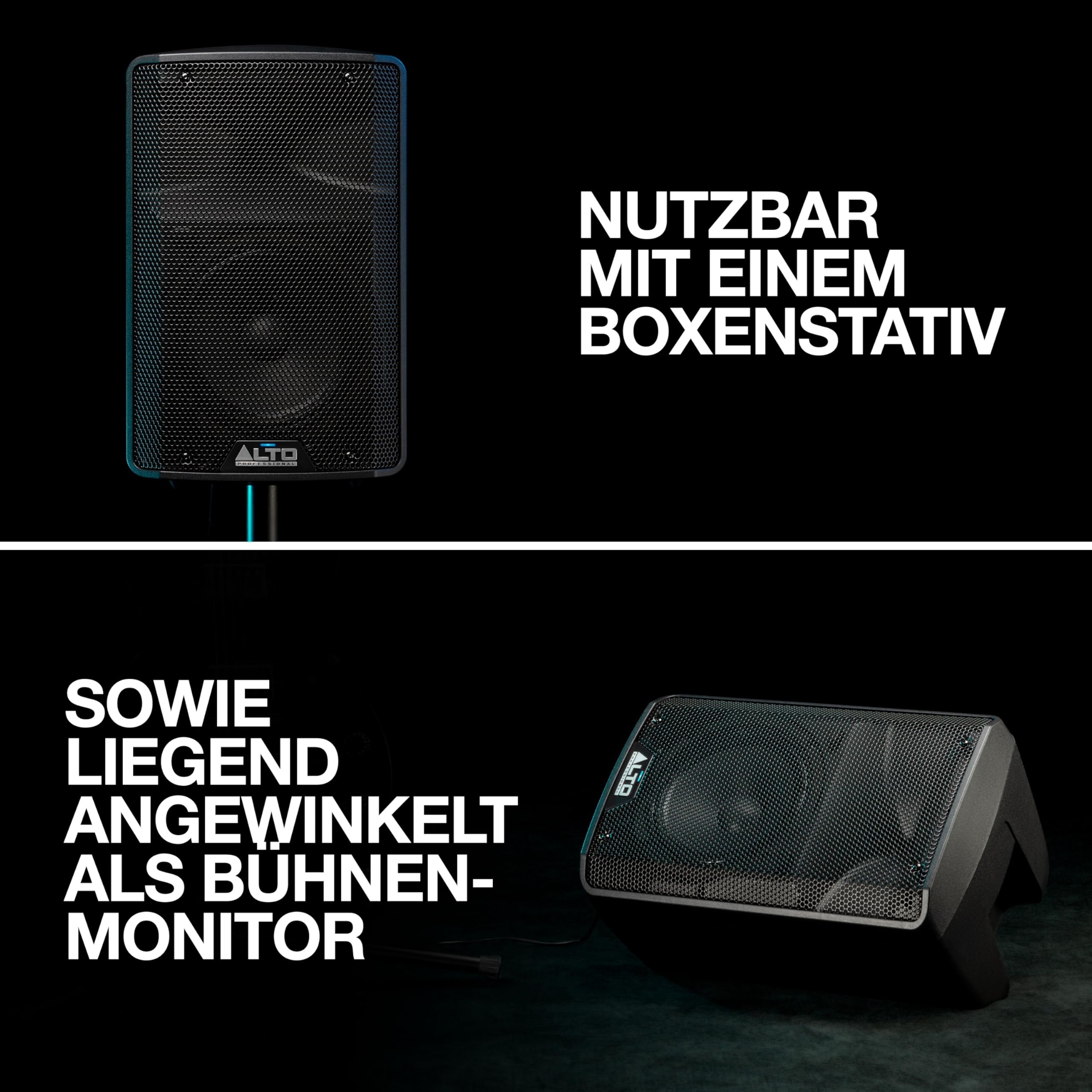 ALTO TX308-350W Aktiver PA-Lautsprecher mit 8" Tieftöner für Mobile DJs und Musiker, Kleine Auftrittsorte, Feiern und Sport-Events